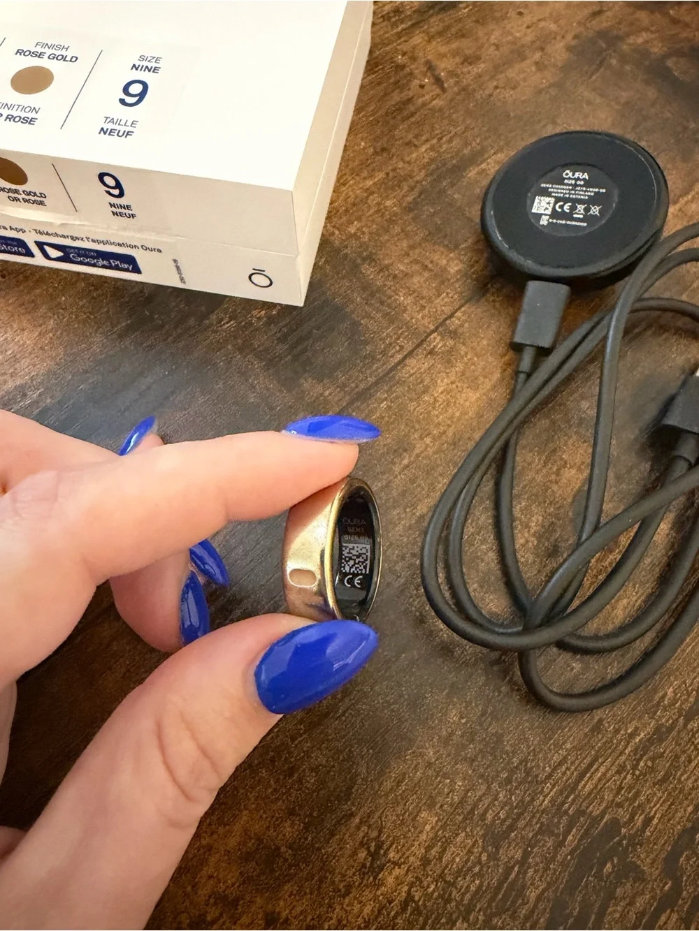 Oura Ring Horizon Size 9 in Rose Gold